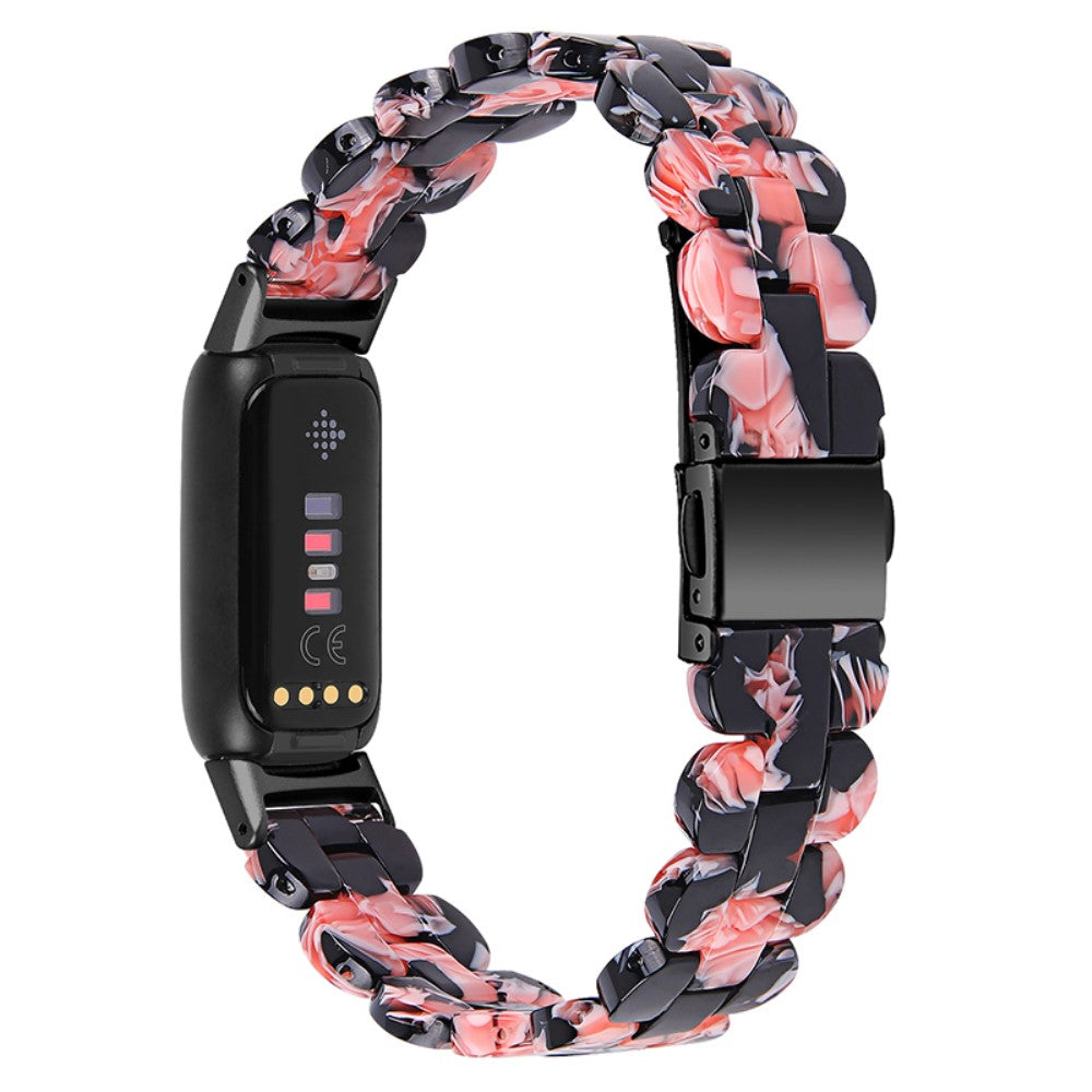 Nydelig Fitbit Luxe Plastik Rem - Sort#serie_7