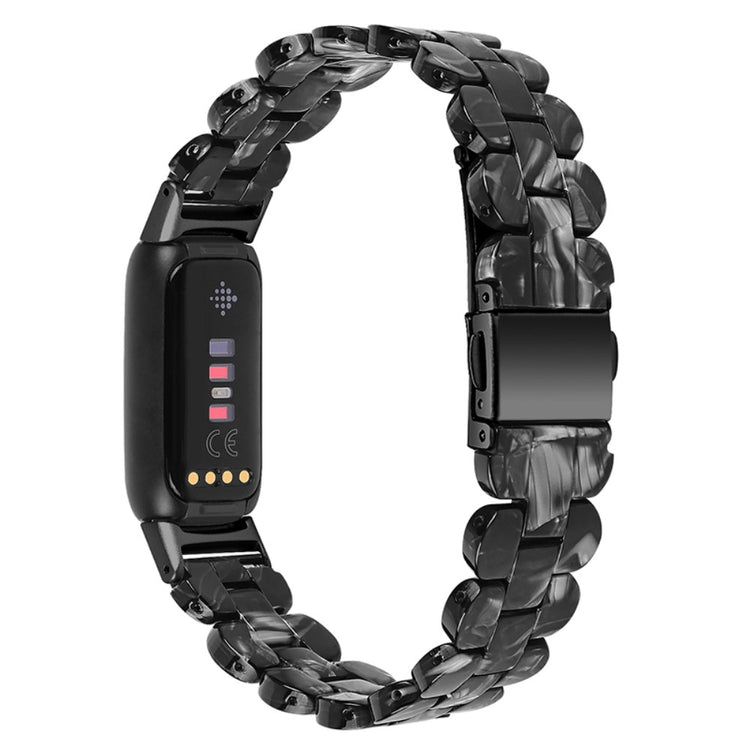 Nydelig Fitbit Luxe Plastik Rem - Sort#serie_8