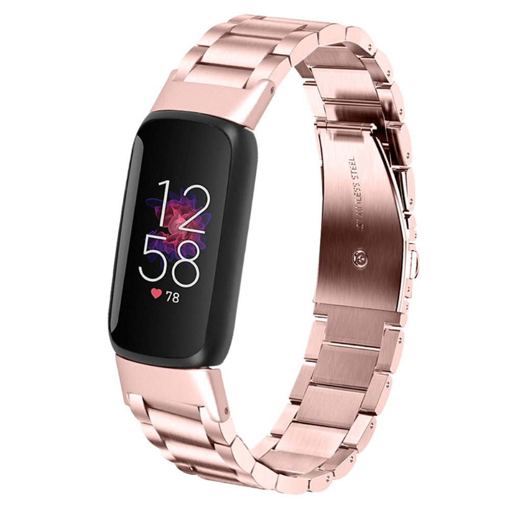 Rigtigt skøn Fitbit Luxe Metal Rem - Pink#serie_2