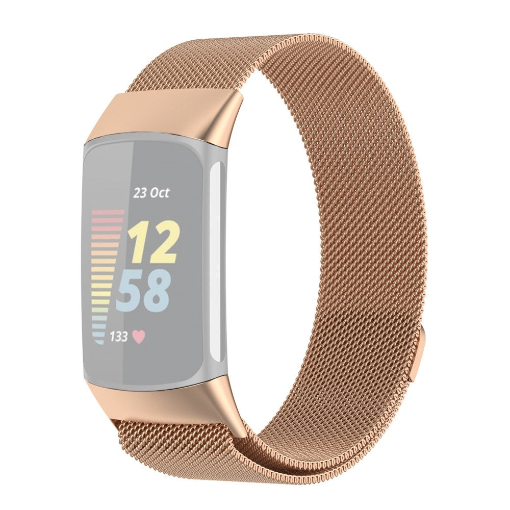 Komfortabel Fitbit Charge 5 Metal Rem - Pink#serie_4