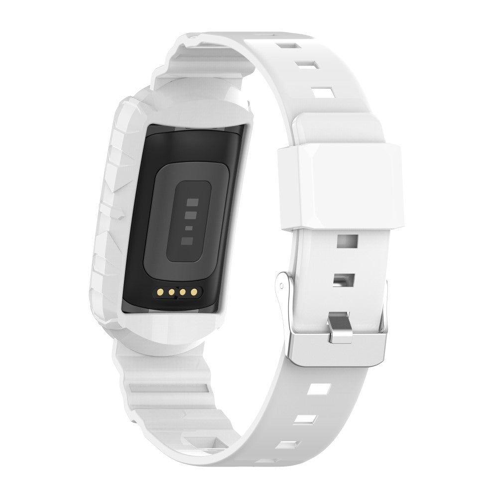 Vildt nydelig Universal Fitbit Silikone Rem - Hvid#serie_3