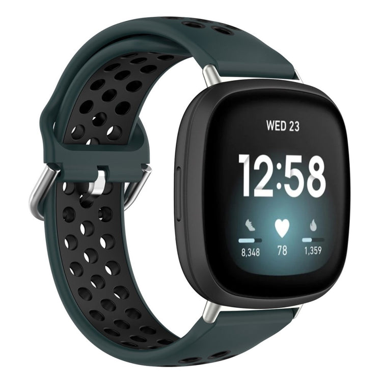 Tidsløst Universal Fitbit Silikone Rem - Grøn#serie_4