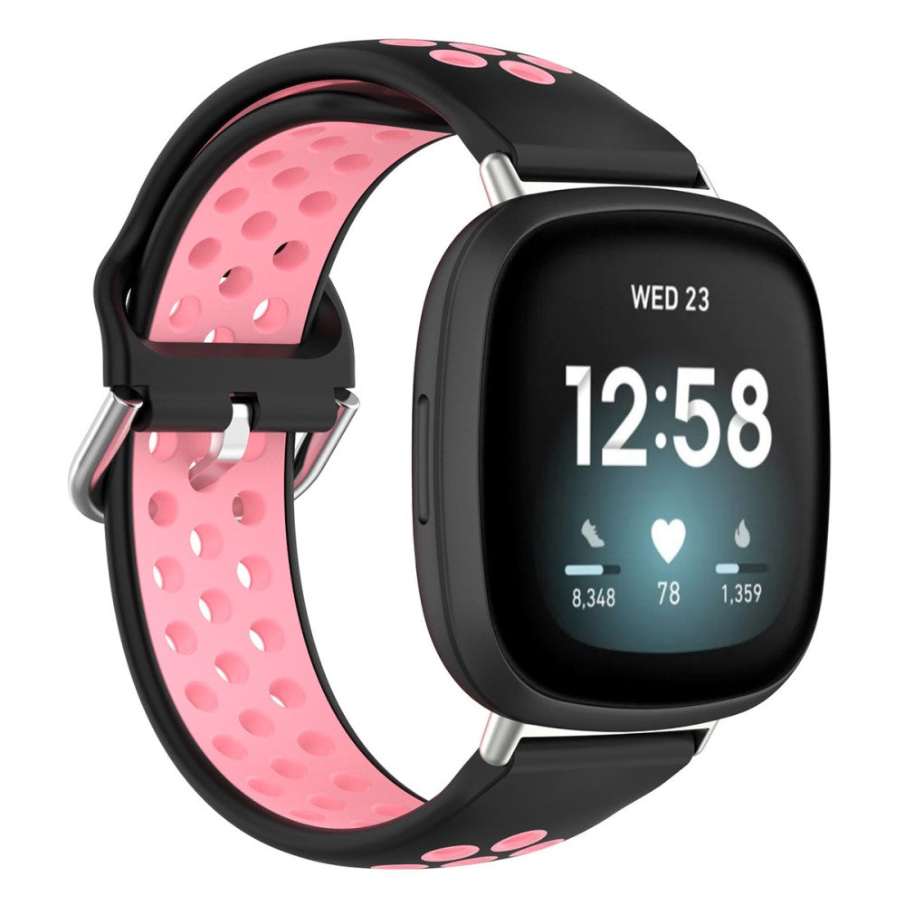 Tidsløst Universal Fitbit Silikone Rem - Pink#serie_5