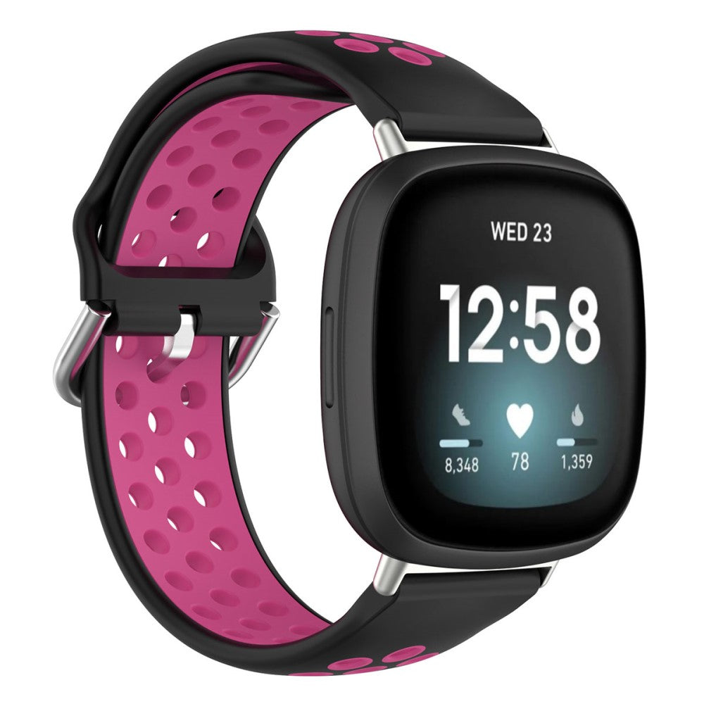 Tidsløst Universal Fitbit Silikone Rem - Pink#serie_8