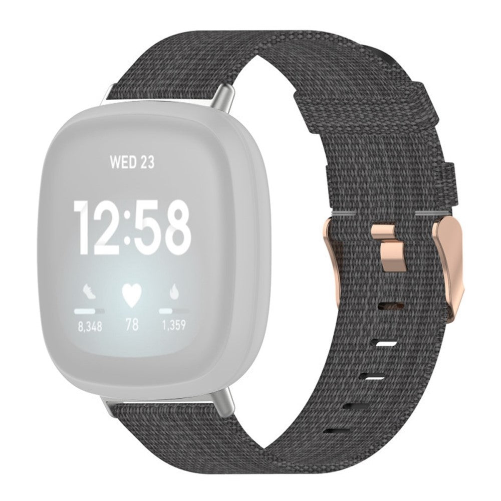 Meget fint Universal Fitbit Nylon Rem - Sølv#serie_2