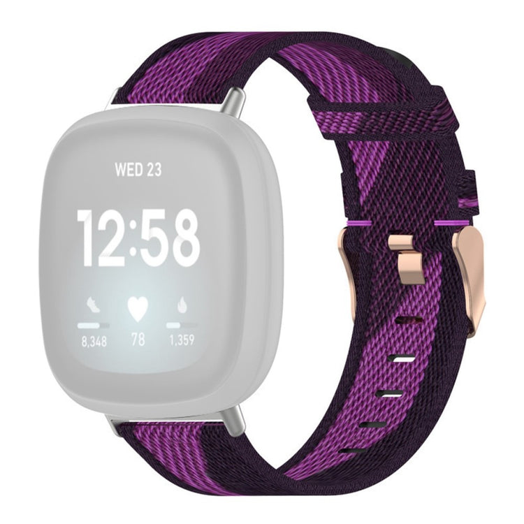 Meget fint Universal Fitbit Nylon Rem - Lilla#serie_8