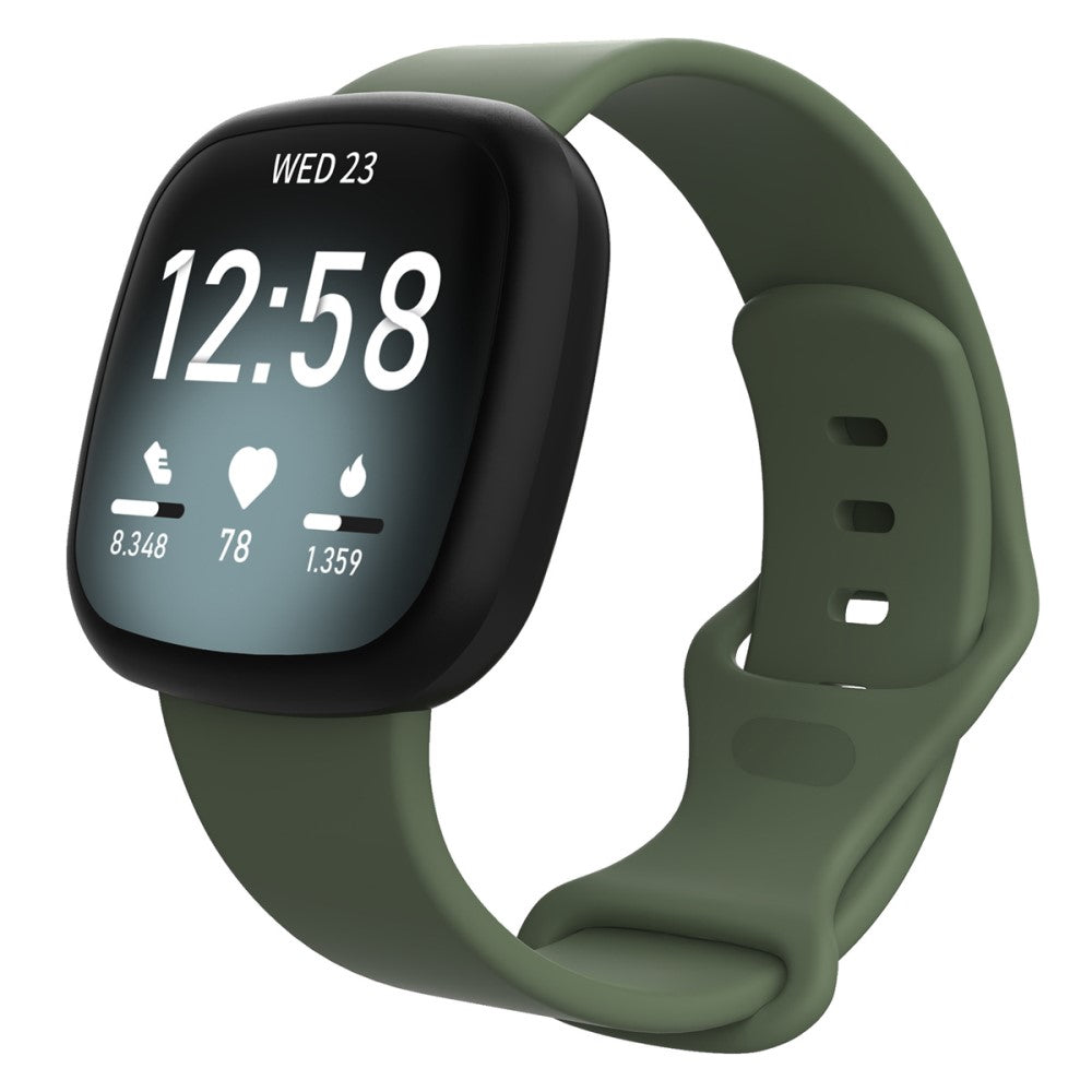 Mega hårdfør Universal Fitbit Silikone Rem - Størrelse: L - Grøn#serie_3