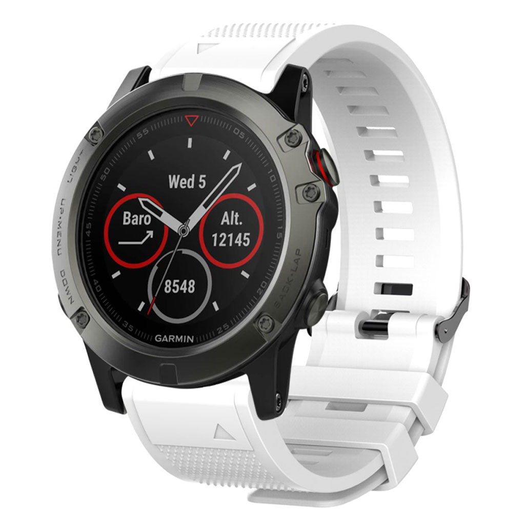 Vildt hårdfør Universal Garmin Silikone Rem - Hvid#serie_1