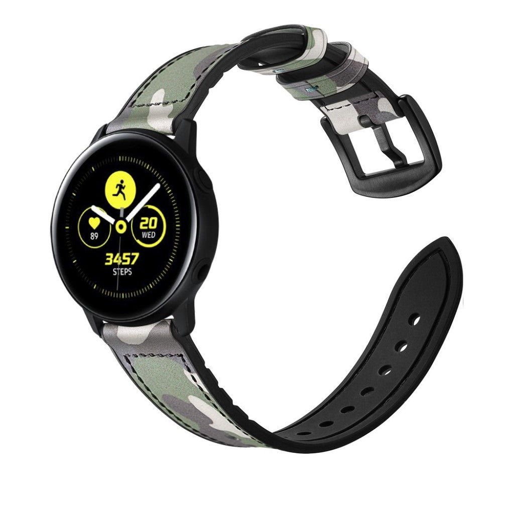 Fed Garmin Vivoactive 3 / Garmin Vivomove HR Ægte læder Rem - Grøn#serie_7