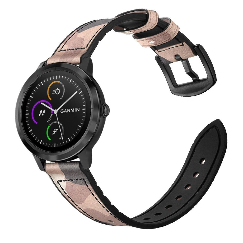 Fed Garmin Vivoactive 3 / Garmin Vivomove HR Ægte læder Rem - Brun#serie_6