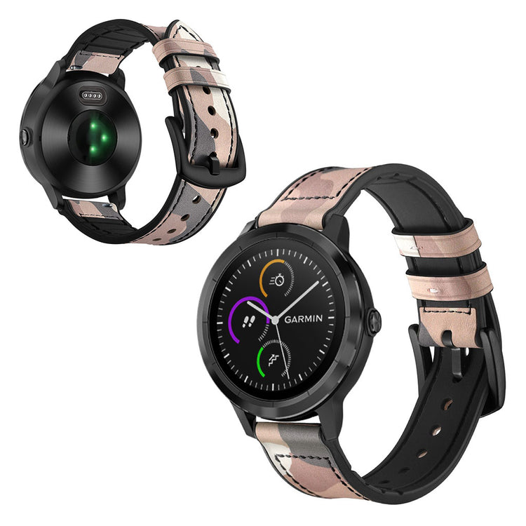 Fed Garmin Vivoactive 3 / Garmin Vivomove HR Ægte læder Rem - Brun#serie_6