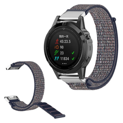 Fremragende Garmin Fenix 6 / Garmin Fenix 5 Nylon Rem - Blå#serie_4