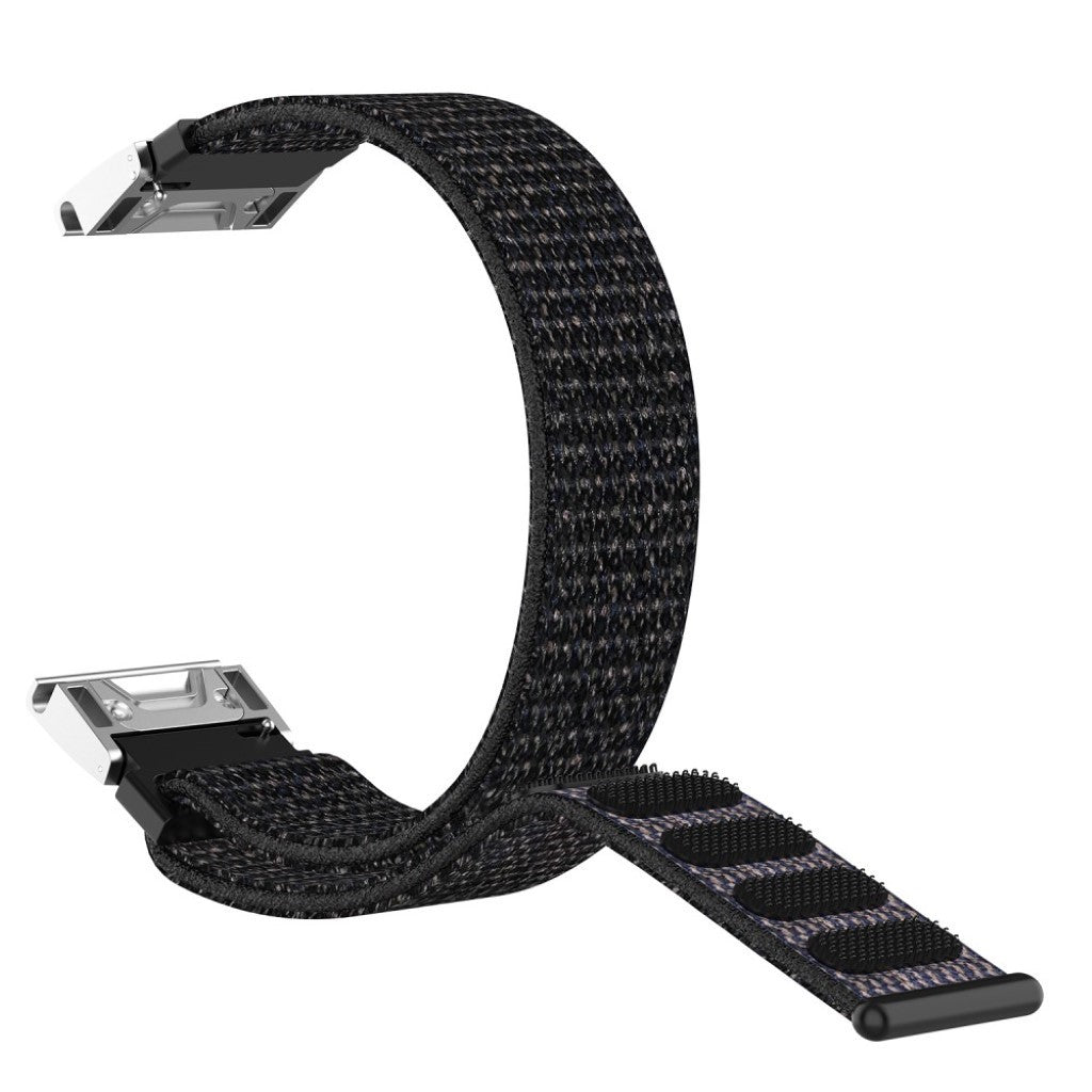 Fremragende Garmin Fenix 6 / Garmin Fenix 5 Nylon Rem - Sort#serie_5