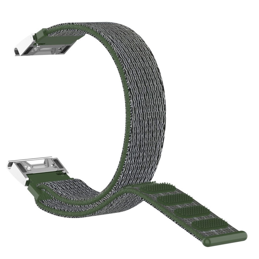 Fremragende Garmin Fenix 6 / Garmin Fenix 5 Nylon Rem - Grøn#serie_8