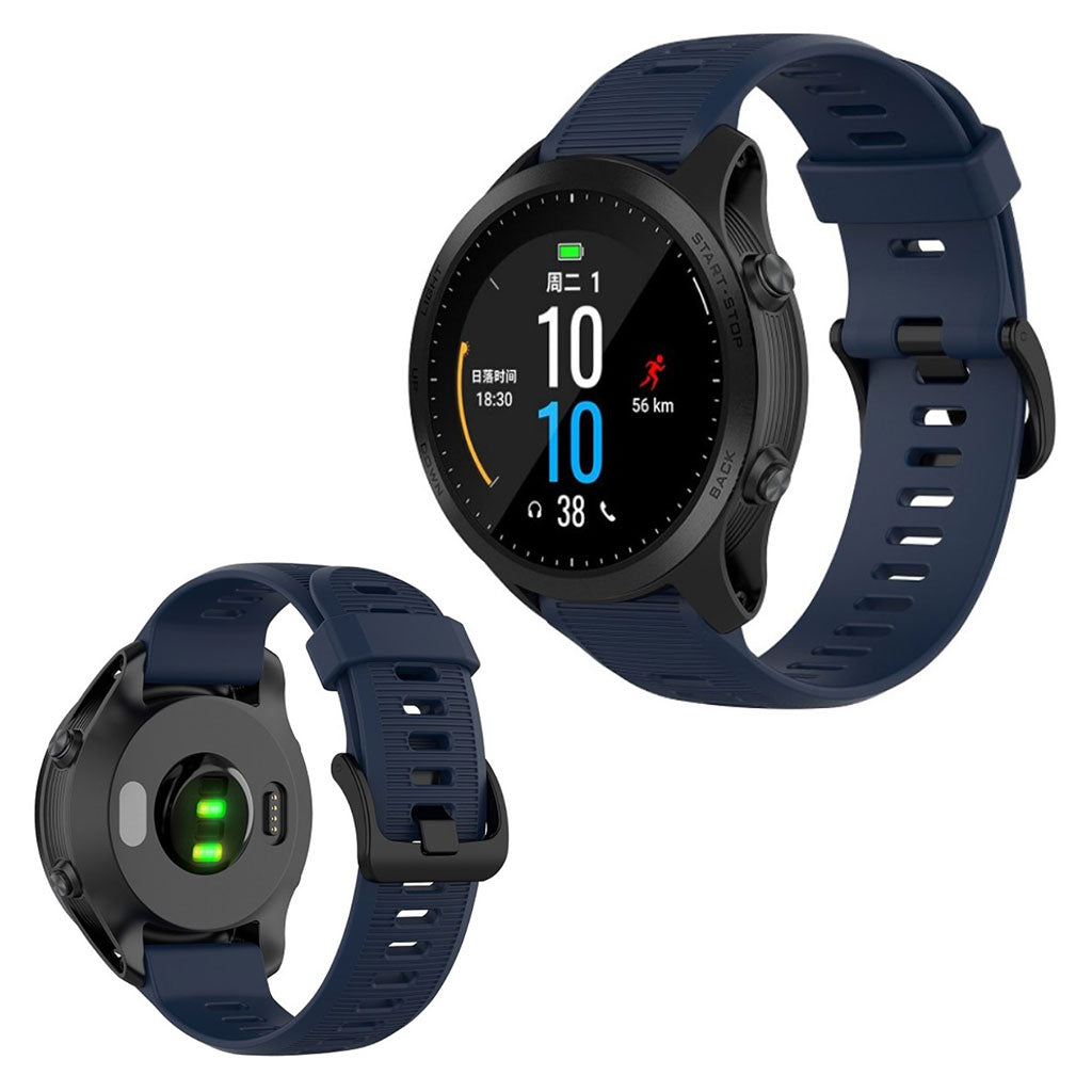 Komfortabel Universal Garmin Silikone Rem - Blå#serie_10