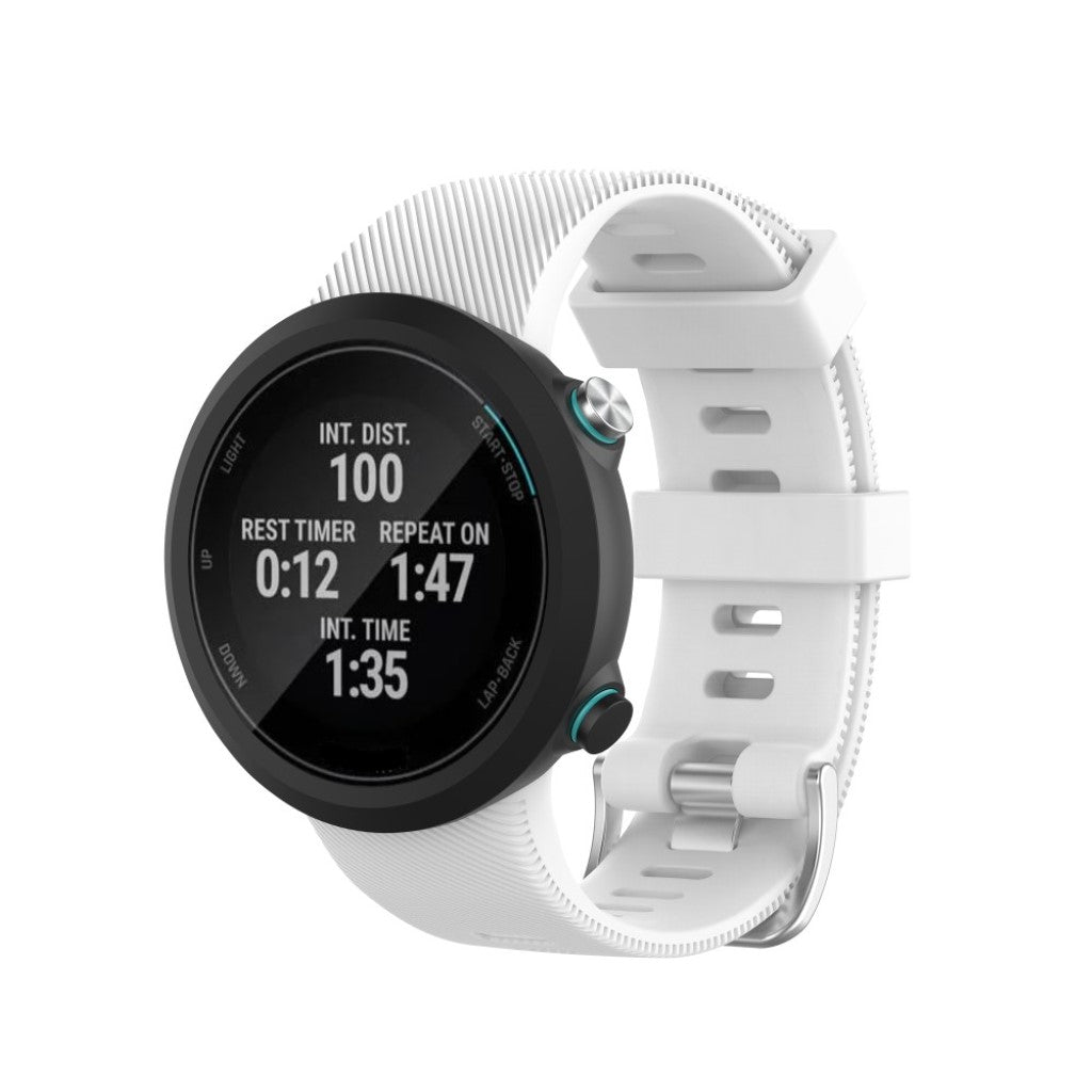 Rigtigt kønt Universal Garmin Silikone Rem - Hvid#serie_2