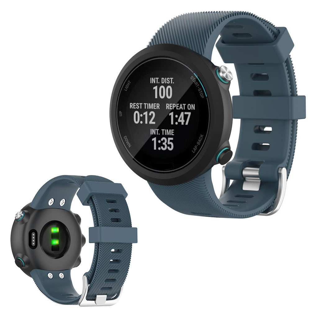 Rigtigt kønt Universal Garmin Silikone Rem - Blå#serie_9