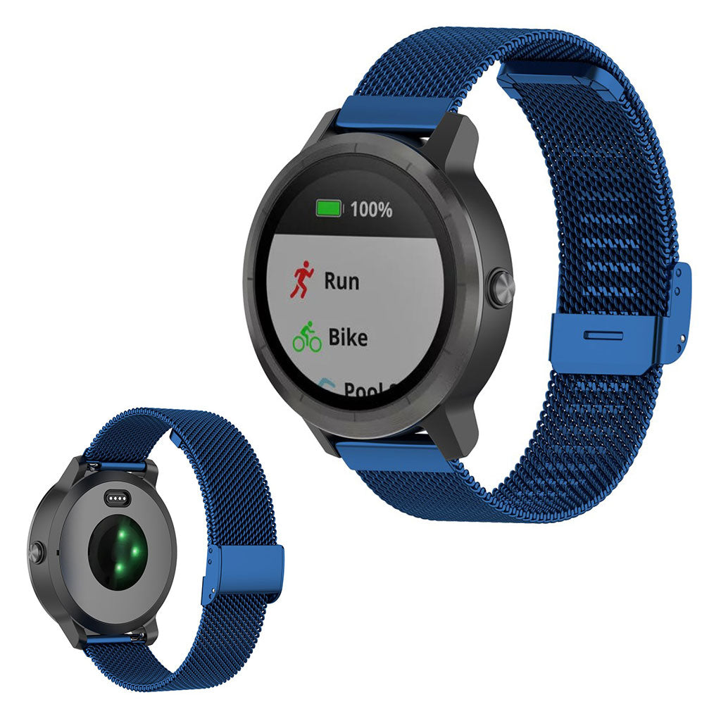 Rigtigt cool Universal Garmin Metal Rem - Blå#serie_4