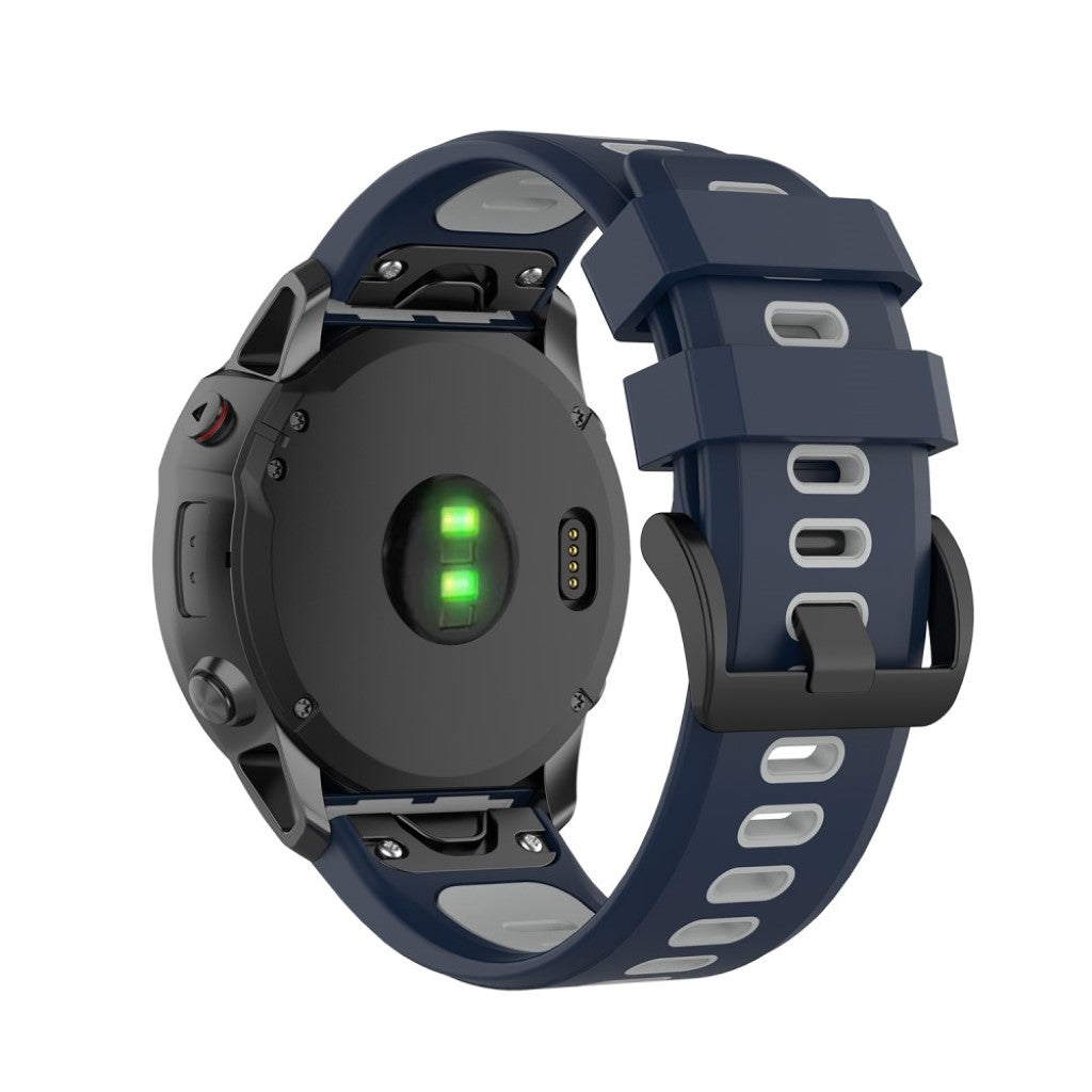 Super fint Garmin Fenix 6X Silikone Rem - Blå#serie_8