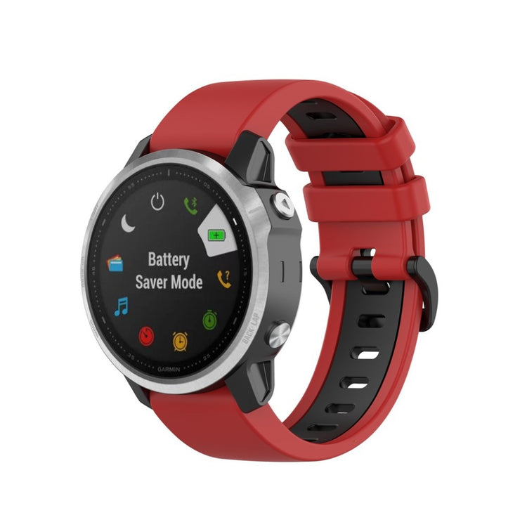 Meget cool Garmin Fenix 6S / Garmin Fenix 5S Silikone Rem - Rød#serie_4