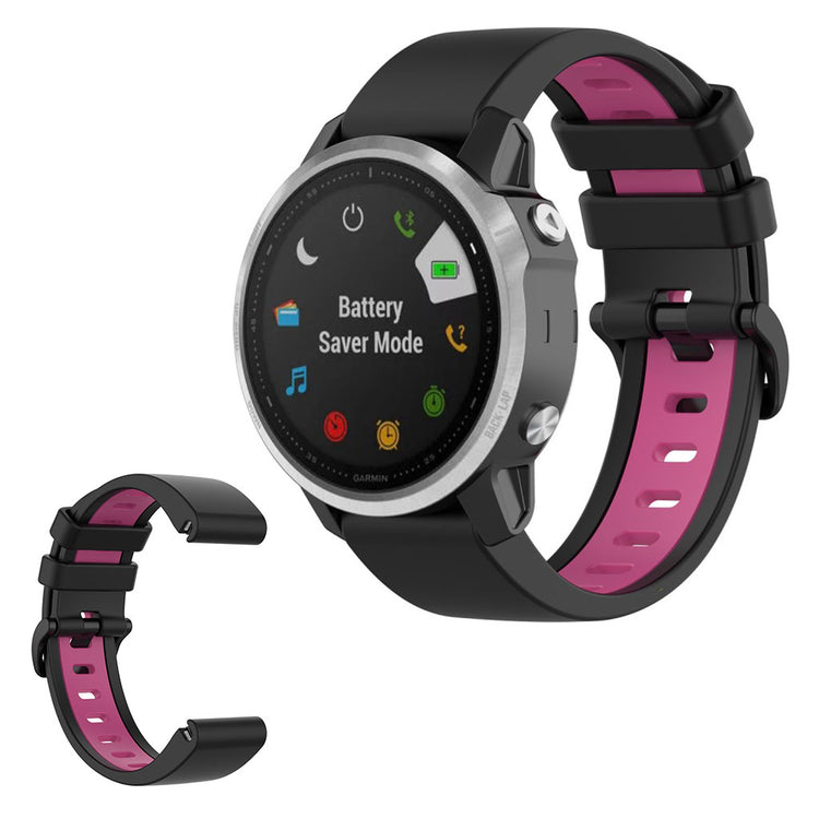 Meget cool Garmin Fenix 6S / Garmin Fenix 5S Silikone Rem - Sort#serie_6