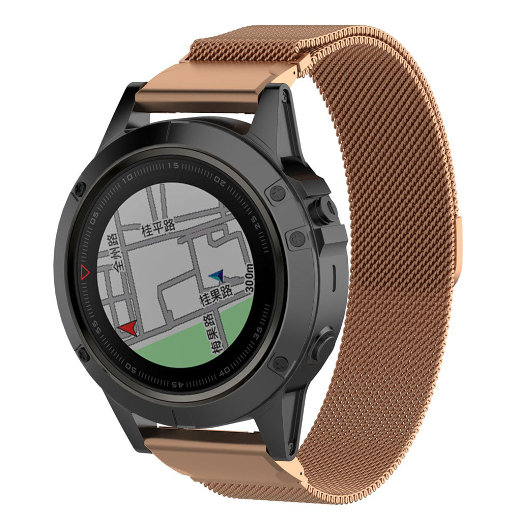 Stilfuld Garmin Fenix 5X / Garmin Tactix Charlie Metal Rem - Flerfarvet#serie_2