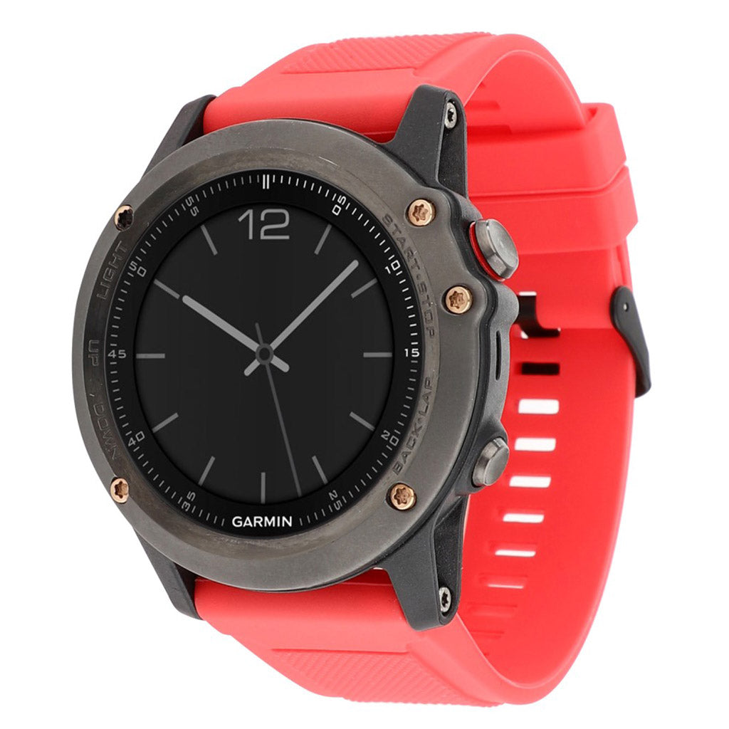 Rigtigt godt Garmin Fenix 5 Silikone Rem - Rød#serie_3