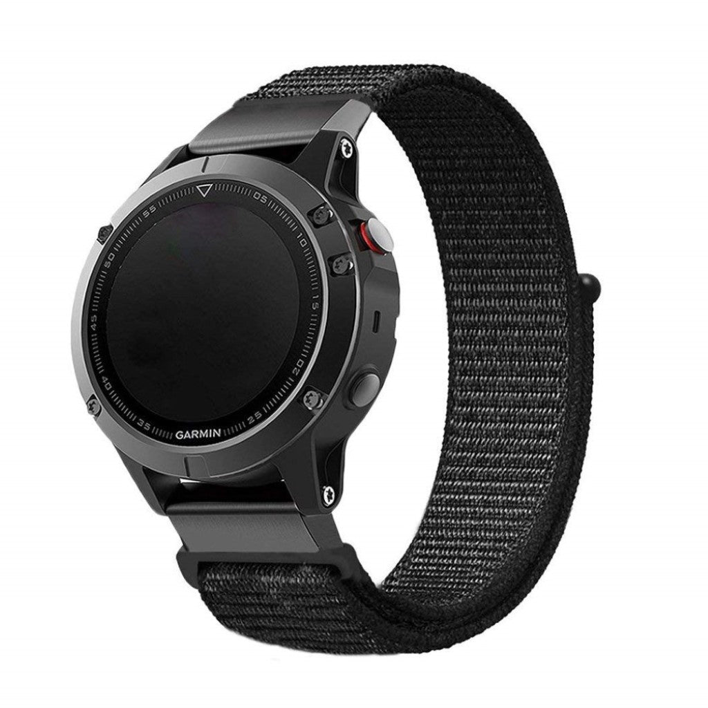 Cool Garmin Fenix 5 Nylon Rem - Sort#serie_016