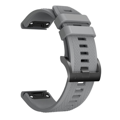 Super sejt Garmin Fenix 5 Silikone Rem - Sølv#serie_7