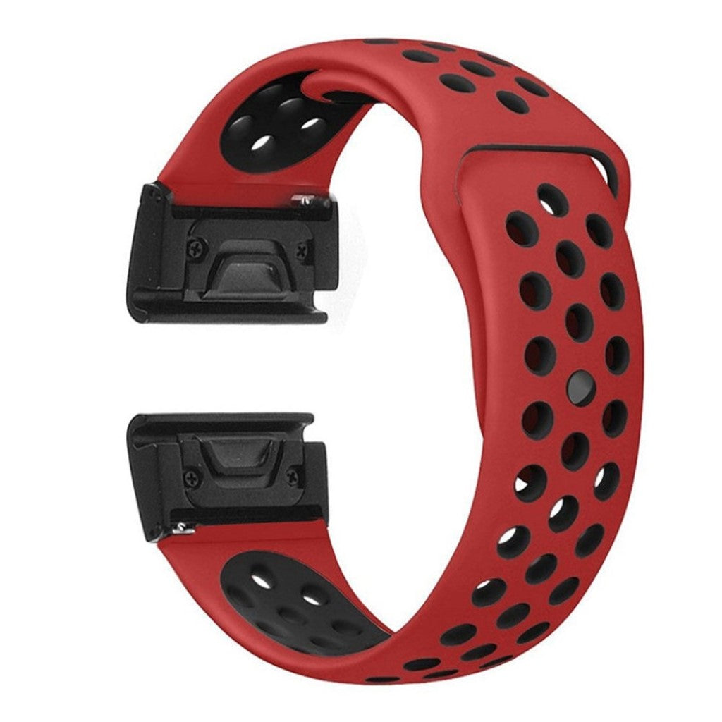 Udsøgt Garmin Fenix 5X / Garmin Tactix Charlie Silikone Rem - Rød#serie_7