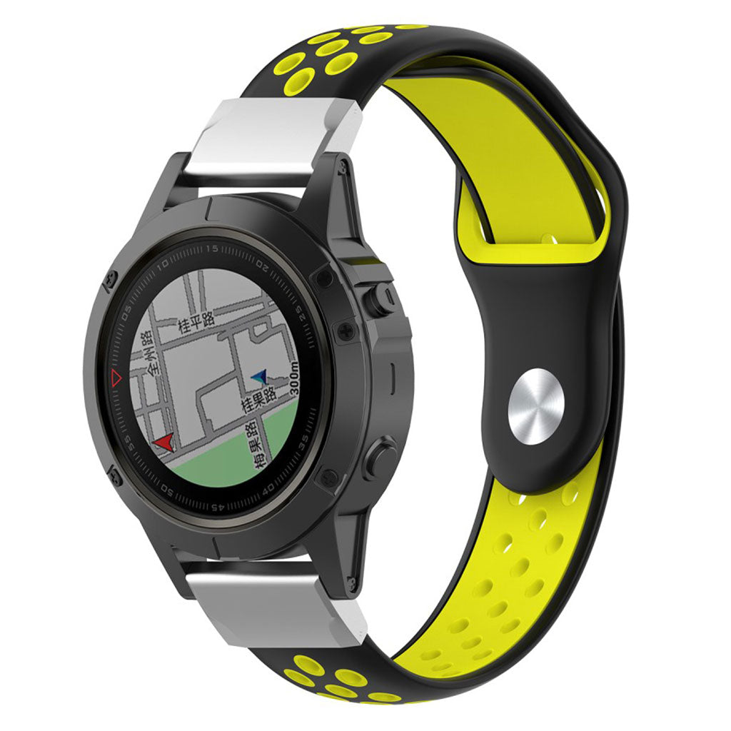 Mega fint Garmin Fenix 5X Silikone Rem - Gul#serie_6