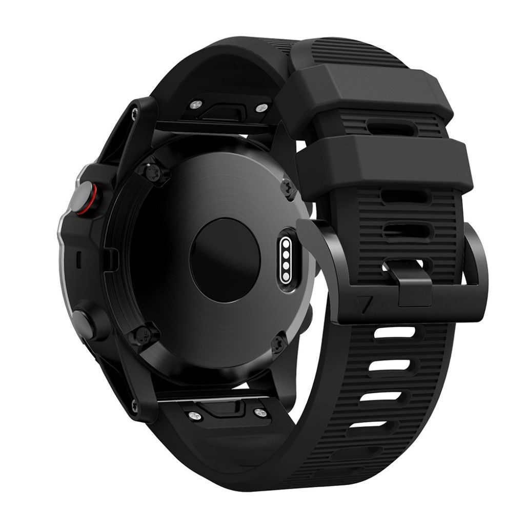 Helt vildt kønt Garmin Fenix 5X Silikone Rem - Sort#serie_1