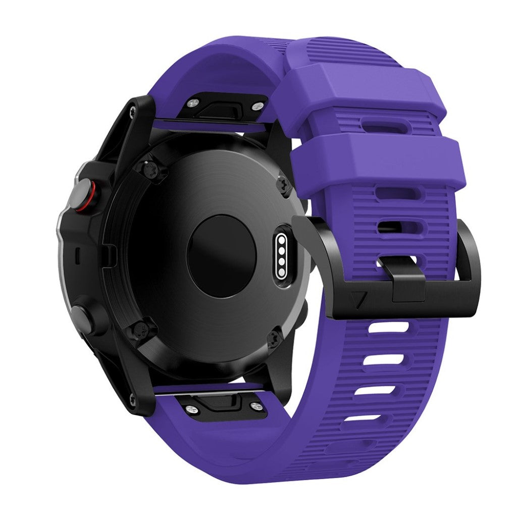 Helt vildt kønt Garmin Fenix 5X Silikone Rem - Lilla#serie_12