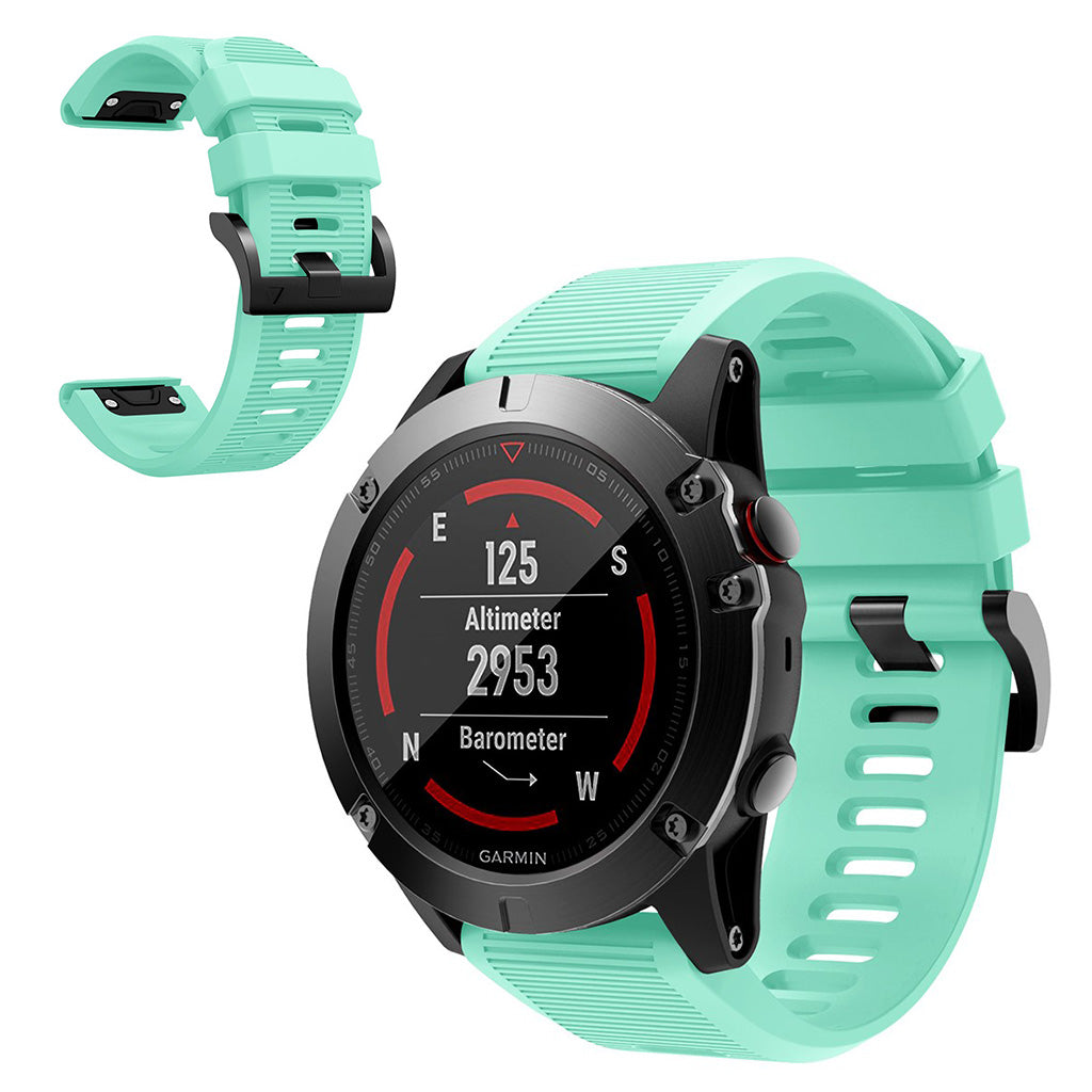 Helt vildt kønt Garmin Fenix 5X Silikone Rem - Grøn#serie_3