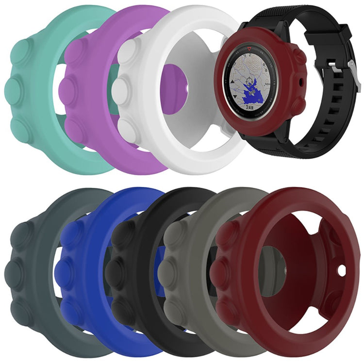 Garmin Fenix 5X / Garmin Fenix 5X Plus  Silikone Bumper  - Sort#serie_2