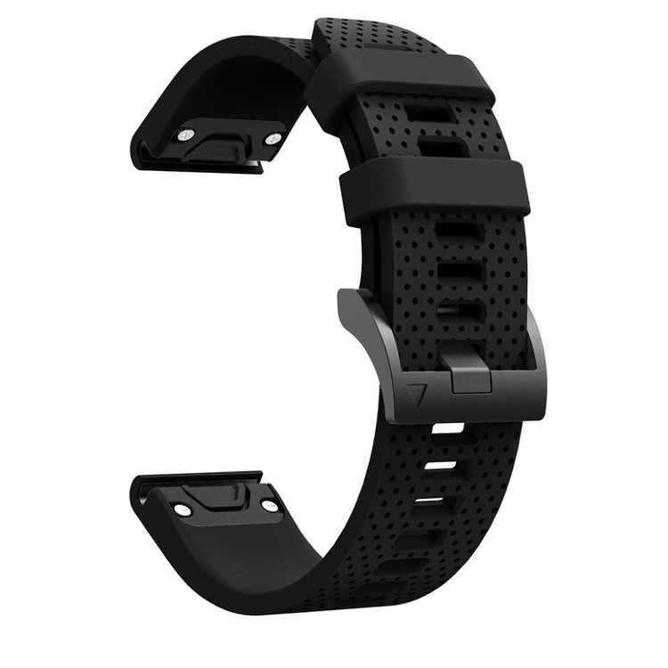 Vildt skøn Garmin Fenix 5S Silikone Rem - Sort#serie_1