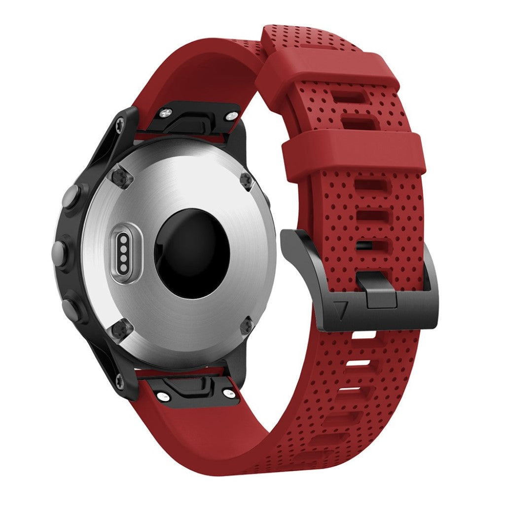 Vildt skøn Garmin Fenix 5S Silikone Rem - Rød#serie_10