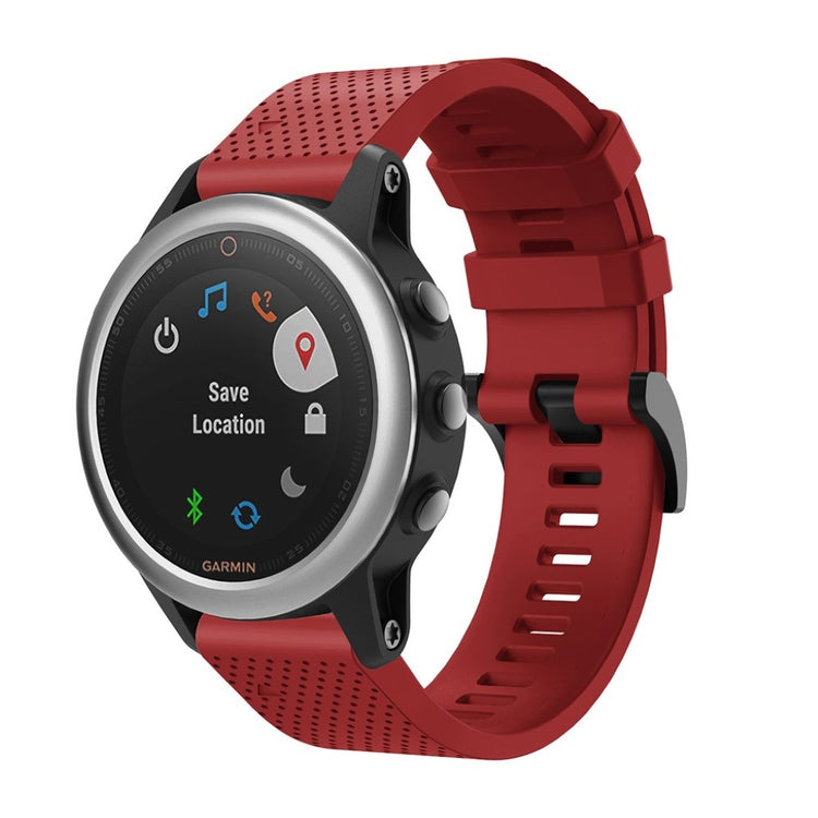 Vildt skøn Garmin Fenix 5S Silikone Rem - Rød#serie_10