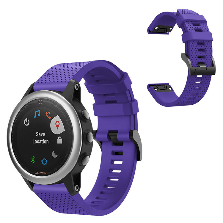 Vildt skøn Garmin Fenix 5S Silikone Rem - Lilla#serie_12