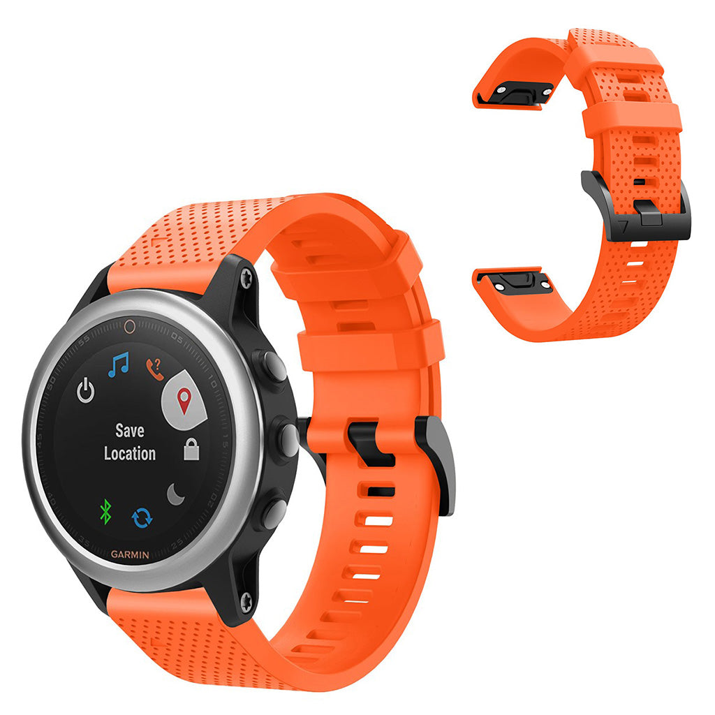 Vildt skøn Garmin Fenix 5S Silikone Rem - Orange#serie_4