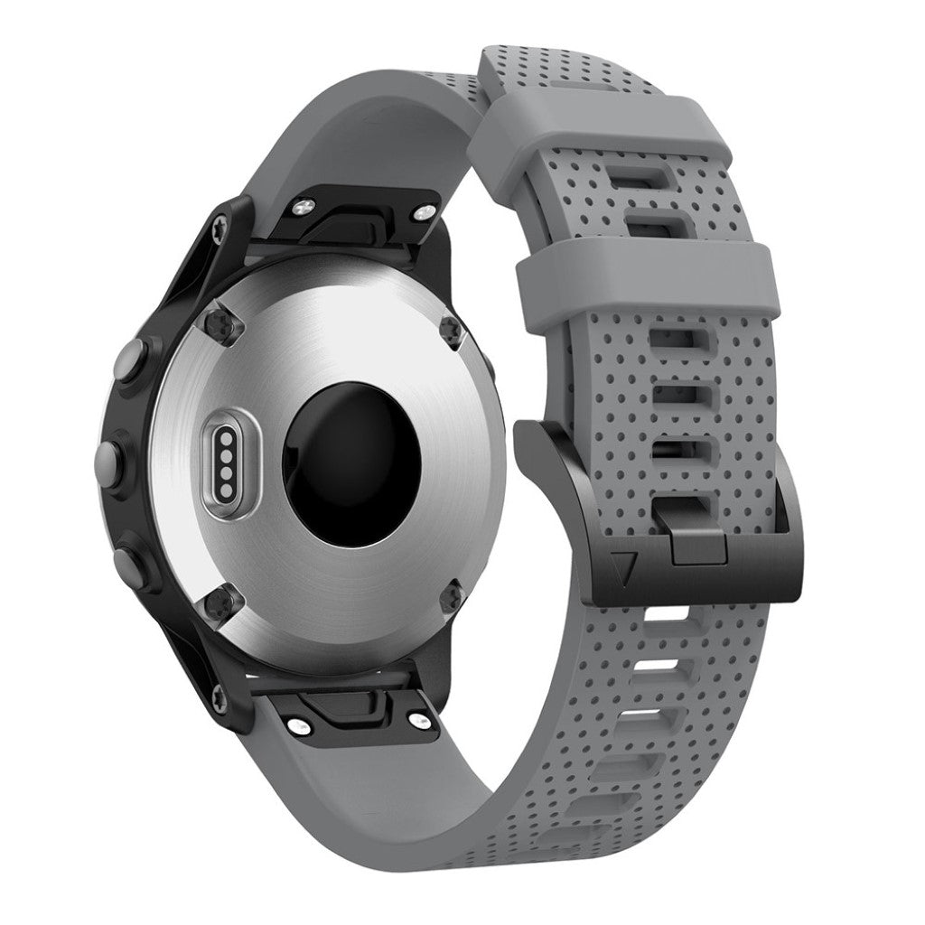 Vildt skøn Garmin Fenix 5S Silikone Rem - Sølv#serie_7