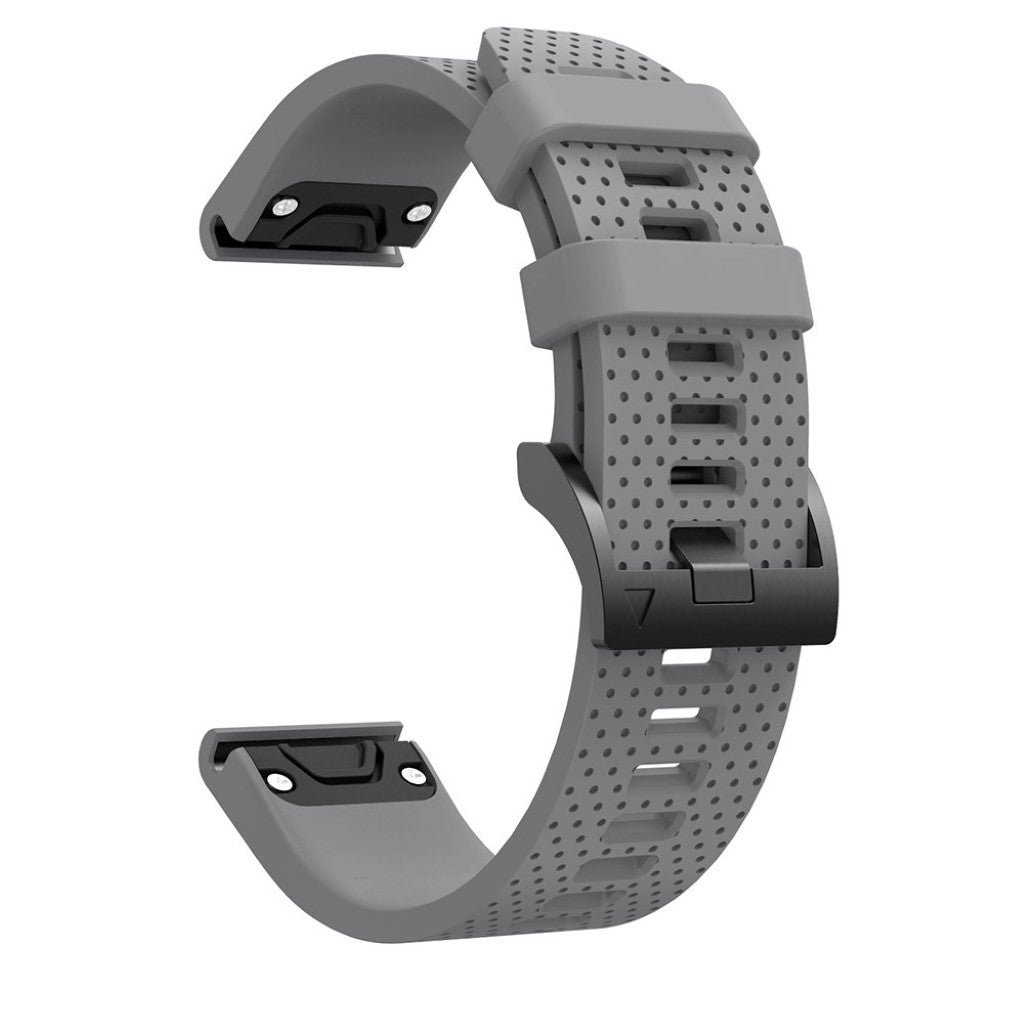 Vildt skøn Garmin Fenix 5S Silikone Rem - Sølv#serie_7