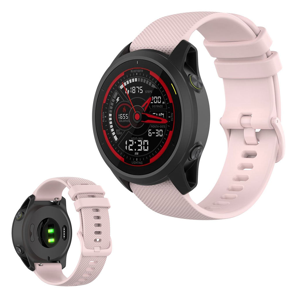 Mega hårdfør Garmin Forerunner 745 Silikone Rem - Pink#serie_5