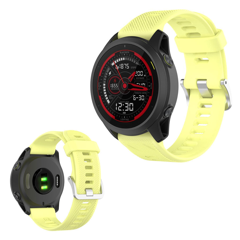 Super kønt Garmin Forerunner 745 Silikone Rem - Gul#serie_6