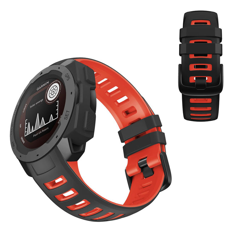 Meget holdbart Garmin Instinct Esports Silikone Rem - Sort#serie_4