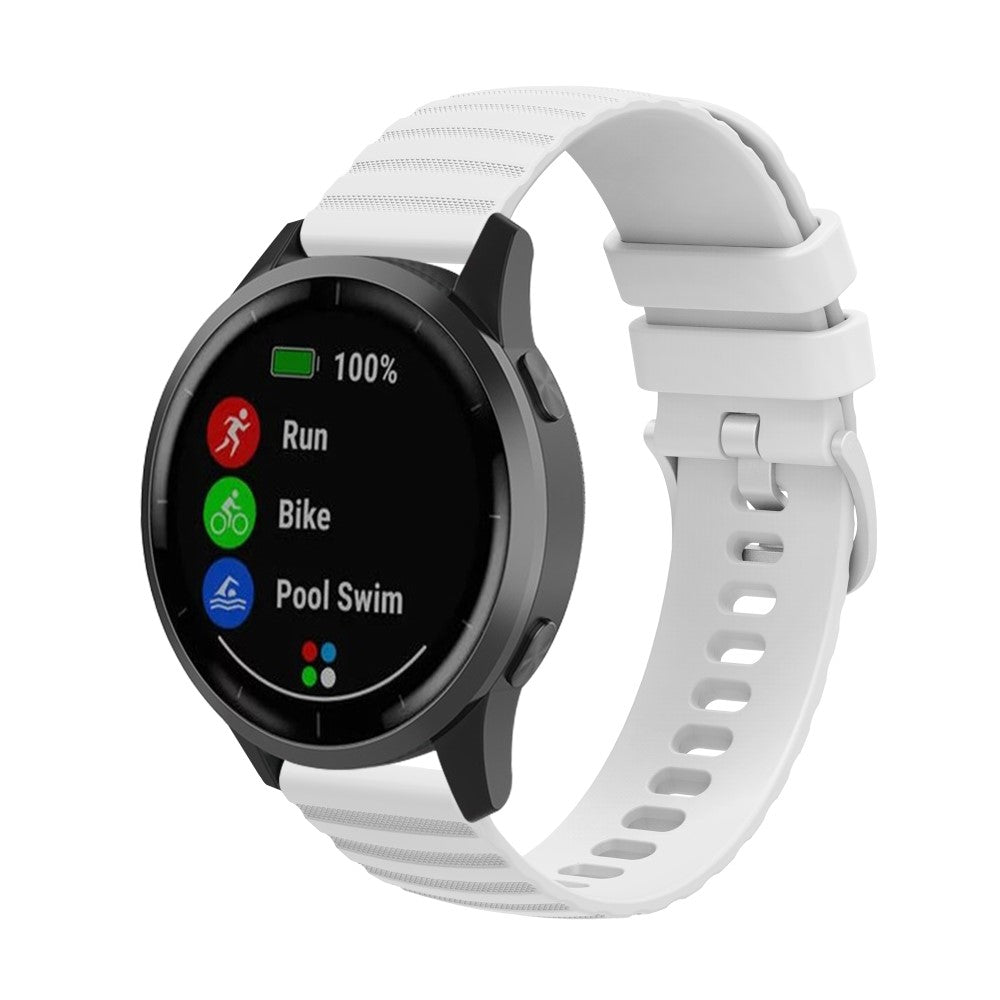 Meget nydelig Universal Garmin Silikone Rem - Hvid#serie_1