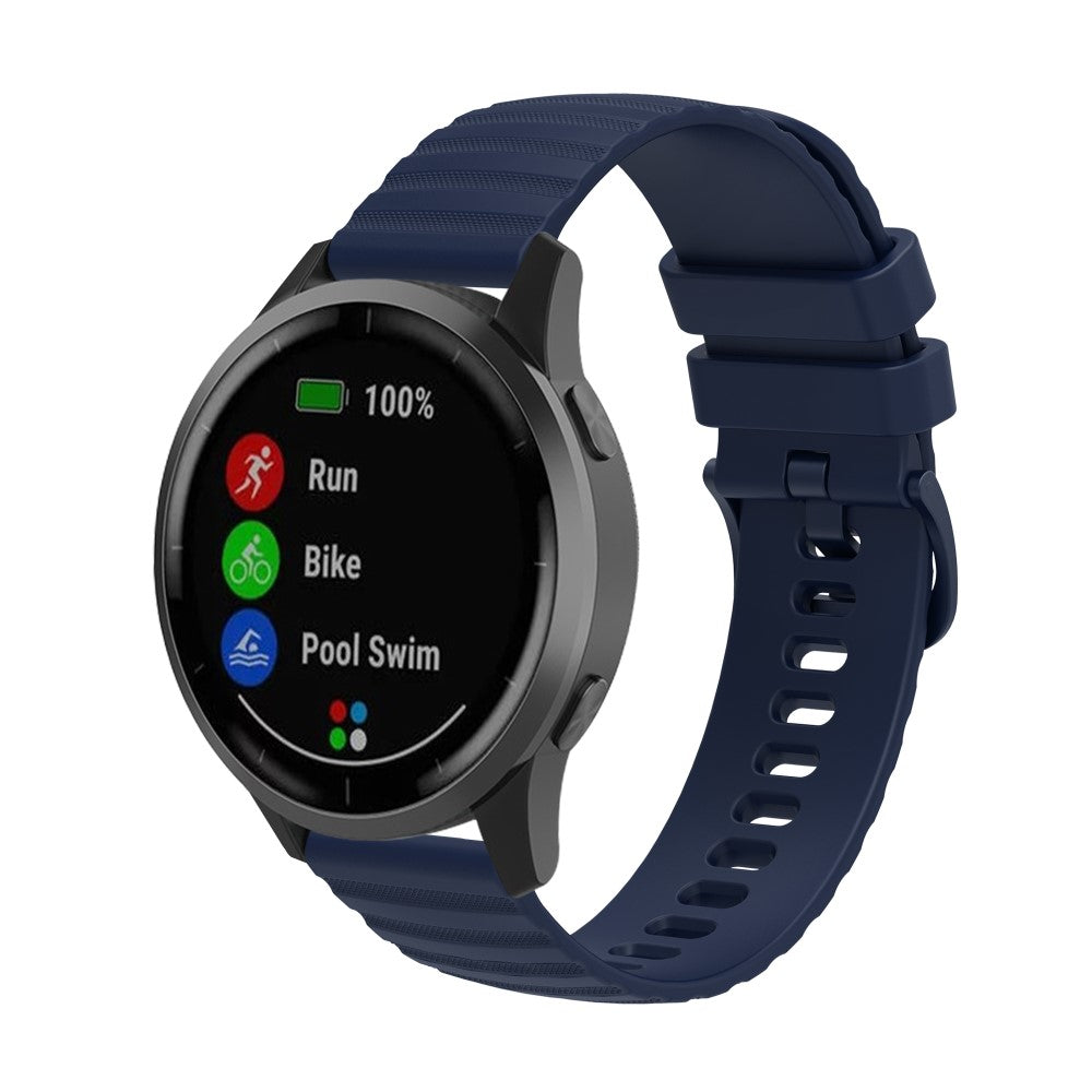 Meget nydelig Universal Garmin Silikone Rem - Blå#serie_2