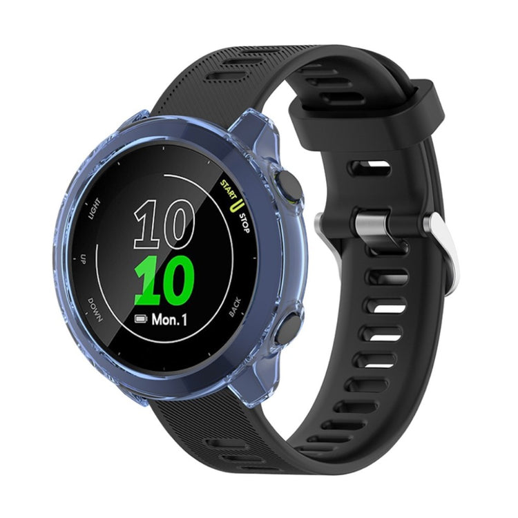 Garmin Forerunner 158 / Garmin Forerunner 55 Gennemsigtig Silikone Bumper  - Blå#serie_3