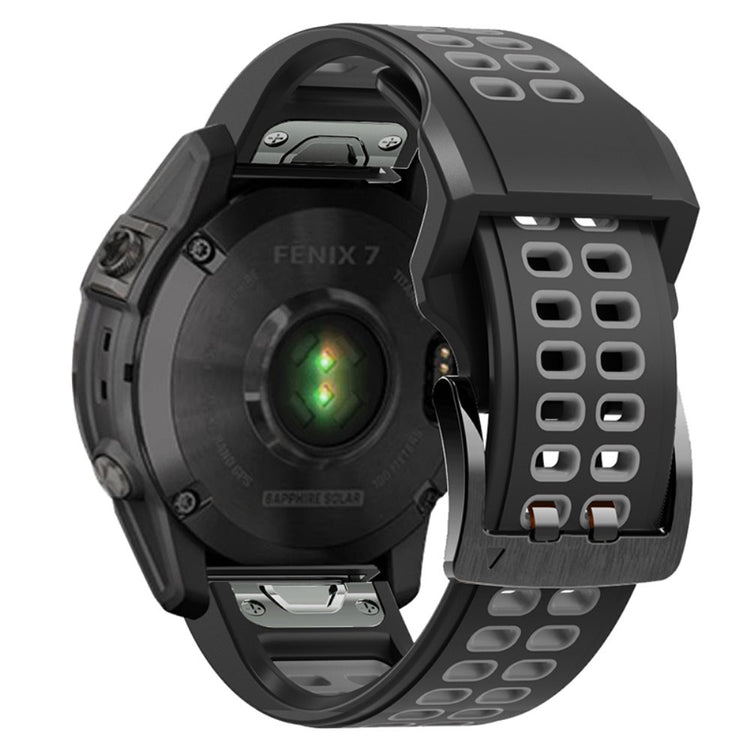 Helt vildt elegant Universal Garmin Silikone Urrem - Sort#serie_5