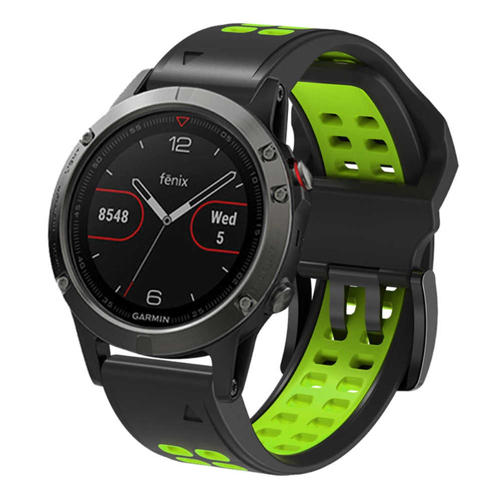 Helt vildt elegant Universal Garmin Silikone Urrem - Sort#serie_6